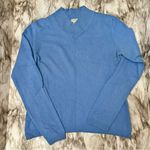 Investments V-Neck Cashmere Sweater Sky Blue Fall Winter Cozy Soft Great Layers Photo 0