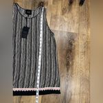 W5  Black and White Striped Tank Top Photo 2