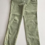 ZARA premium denim ankle jeans Pants Green Crop Womens Size 6 Photo 0