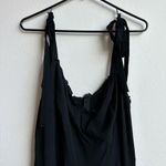 Reformation  Size 16 Nikita Midi Classic Black Tie Shoulder Feminine Party Dress Photo 2