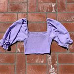 BCBGeneration NWOT Lavender Puff Sleeve Top Photo 1