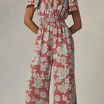 Anthropologie NWT The Somerset Jumpsuit in Maroon Floral Print One-Piece S Photo 0