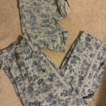 Lucky Brand Grey Floral Pajama Set Photo 2