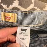 Levi's  High Waist Striped Shorts Sz 16 plus Blue White summer casual stripes Photo 1