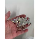 Christina Collection Aurora Borealis ornate hair comb.wedding prom special event Silver Photo 6