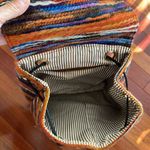 Southwestern Rug Backpack 13x11 Feathers Coins Embroidered Boho Western Orange Photo 7