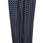 Tahari  Jumpsuit Women’s 10 Navy Geometric Polka Dot Sleeveless Belted Wide Leg Photo 2