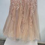 Mac Duggal 20559 Corset Bodice Floral Lace Embellished Gown, Pink, Plus Size 14 Photo 13