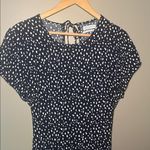 Urban Outfitters  Lindsey Spot Midi Dress Blue White Dots Medium Photo 3