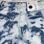 BP New Ripped Cutoffs High Rise Shorts Non-Stretch Denim Blue Bleached Wash Photo 6