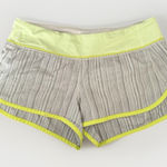 Lululemon ‎ Speed Up Mid-Rise Shorts 2.5" Sz 6 Black White Yellow Band Women's Photo 0