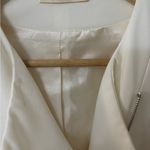 Mustard Seed  Cream Blazer with Asymmetrical Zipper Photo 2