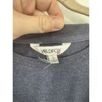 Wildfox Sweatshirt Womens Large Navy Blue Social Embroidered Comfy Cozy Casual Photo 3