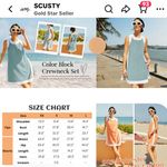 Elegant Blue and White Sleeveless Short Set Size L Photo 4