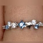 Antian Accessories™ 925 Sterling Silver Star & Blue CZ Ring Photo 2