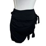 Lovers + Friends  Dylane Mini Skirt Black Ruched Overlay Knot Details Size XL Photo 3