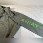 Ariat  Tek‎ Quarter Zip Jacket Gray Green Chest Pocket Size Large Photo 8