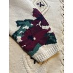 Northern Reflections  Vintage Cream Women's Flower Embroidered Sweater Small Photo 1