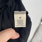 No Comment  Black Long Sleeve Lattice V Neck Mini Dress Size M Photo 3