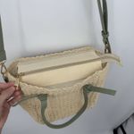 Mistique Paper Straw Crossbody Bag Green Faux Leather Cottage Photo 7
