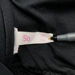 SO  Bikini Top V Neck Crochet String Ties Removable Cups Black 0X Photo 2