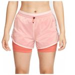 Nike  Pink Orange Icon Clash Tempo Luxe Mid-Rise Running Shorts Womens Size XS Photo 2