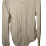 Free People Intimately  Body Suit Long Sleeve Cream Chain Link Stretch Knit NWT Photo 0