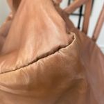 Vintage 70s 80s Bijoux Tan Puffy Nylon Bag Satchel Tote Purse Caramel Large Photo 8