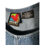 Disney Mickey Unlimited Denim Bib Overalls Dress Large Mickey Mouse Pluto #EF6-1 Photo 1