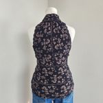 Y2K Karen Kane Black Nude Floral Stretch Lace Halter Top Lined Padded M Size M Photo 5