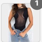 White Fox Boutique Black Bodysuit Photo 1