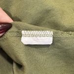 Made In Italy Linen Blend Midi Dress Size M Green Boho Lagenlook Quiet Luxury Photo 6