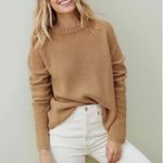 Jenni Kayne  100% Cashmere Fisherman Sweater in Camel Large Photo 5