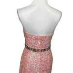 Sherri Hill NWT Strapless Gown Women’s Size 6 Pink Sequin Embellished Formal Photo 6