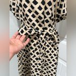 Pink Rose Black and Cream Checkered Midi Dress Size M Photo 4