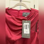 Theia Felicity Draped Cocktail Dress Size 4 Red Photo 8