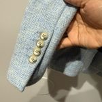 Brooks Brothers  Moon Sky Blue Herringbone Wool Tweed Blazer‎ Jacket Sz 2 P Photo 5