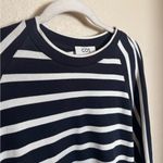 COS  Striped Knit Polo‎ Maxi Dress Size medium Black and White Photo 2