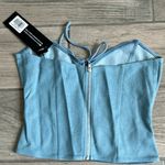 White Fox Boutique White Fox she’s on fire bustier in denim flame Photo 1