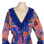 Vintage 1960s Playsuit Romper Size Large Blue Photo 3