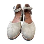 Patina Suede Block Heel Mary Jane Shoes Closed Toe Size 10 Tan Photo 2