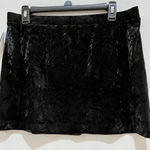 Abound  Womens Mini Skirt Black Small Velvet Mini Skirt‎ Thigh Slit Photo 0