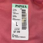 Papaya Pink Cropped Blouse w/ Gold Buttons Photo 2