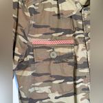Caslon  Women's Embroidered Olive Green‎ Camo button up collared jacket size SM Photo 4