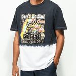 Zumiez NWOT. Boss Dog Don't Be Sad Black & White T-Shirt Size M Photo 4