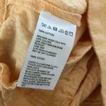 Urban Outfitters Womens Crop Pants Pleated Button Fly Cotton Textured Yellow 4 Photo 3