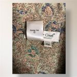 Coldwater Creek Vintage  Tapestry Jacket Blue Green Floral Cotton Button Front PM Photo 6