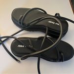 public desire Women's Strappy Wrap Black Flats Platform Sandals Size 6W Photo 1