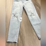 American Eagle  Light Wash Distressed Mid Rise Ankle Skinny Jeans Size‎ 2 Short Photo 9