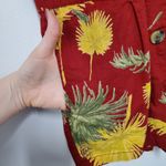 Free People Malibu Short Sleeve Romper XS Maroon Tropical Print Vacation Casual Photo 5